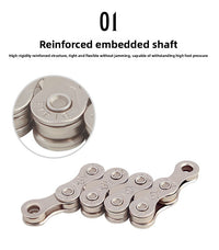 116-Link Multi-Speed Bike Chain 8/9/10/11/12-Speed for MTB & Road Bikes