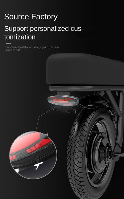 Luz trasera de freno LED para bicicleta eléctrica, luz trasera de seguridad impermeable de alto brillo 