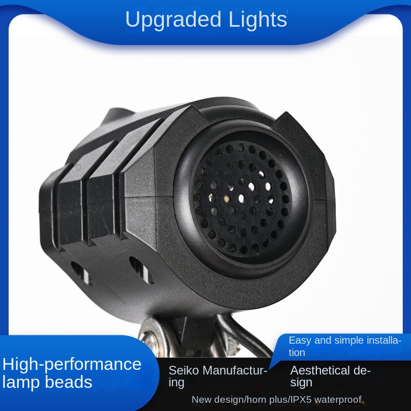 Super Bright Ebike LED Headlight Universal, Scooter LED Headlight Waterproof