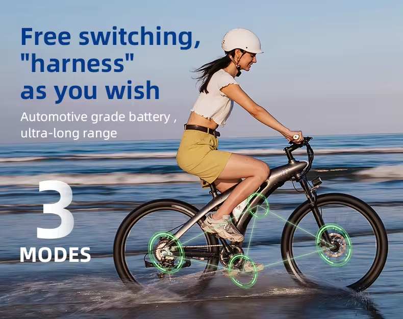 Adult High-Speed Electric Mountain Bike (500W/750W) – 50MPH Off-Road & Commuter E-Bike with Full Suspension & Lithium Battery