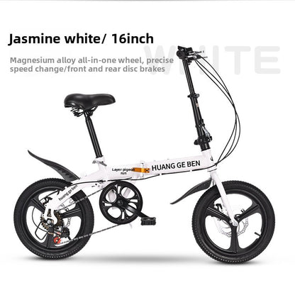 12-20" Folding Bike: No-Assembly Mini City Bicycle with Disc Brakes