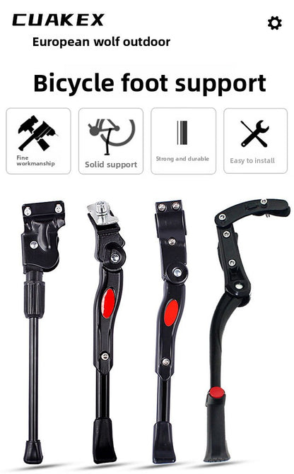 MTB Universal Kickstand Adjustable, Bicycle Side Parking Rack Installation
