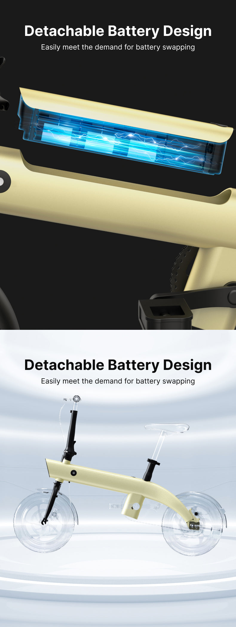 14" Aluminum Folding E-Bike: 36V 250W Rear Hub Motor, 3-Speed, Lightweight Lithium Battery Electric Bicycle