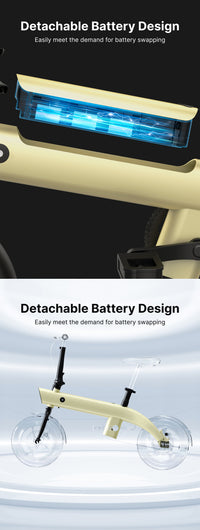 Bicicleta Eléctrica Plegable Compacta de 14" – 36V 250W