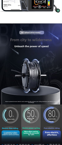 Kit de conversión para bicicleta eléctrica con motor delantero Bafang 48V 500W