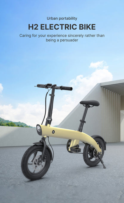14" Aluminum Folding E-Bike: 36V 250W Rear Hub Motor, 3-Speed, Lightweight Lithium Battery Electric Bicycle