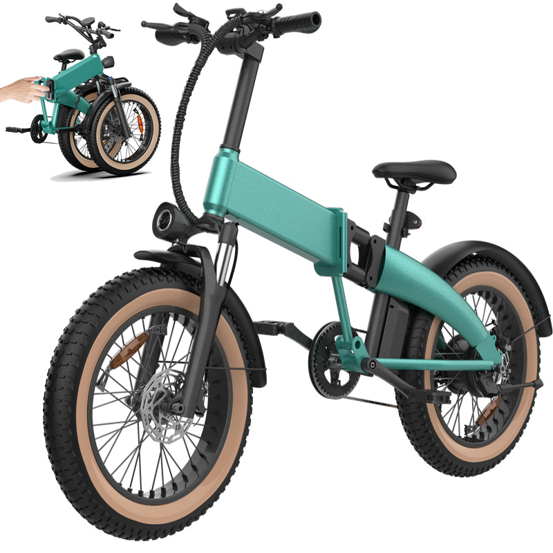 T2 Pro Folding E-Bike with 120 km Range and Front Suspension