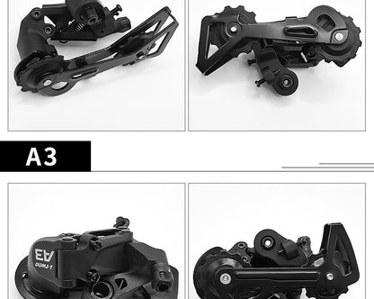 Cambio trasero universal para bicicleta de montaña de 7 a 12 velocidades, cambio trasero universal de 24 velocidades, actualización de desviador universal de 11 velocidades 