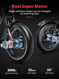 S8 Dual-Hub-Motor Electric Bike – Long-Range 20-Inch E-Bike