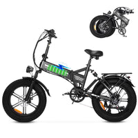 E20 Folding Electric Bike – 250W, 48V 15Ah, 20-Inch Fat Tires