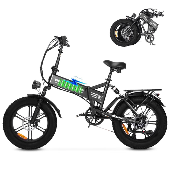E20 Folding Electric Bike – 250W, 48V 15Ah, 20-Inch Fat Tires