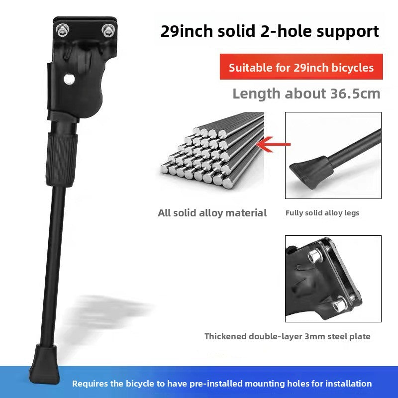 2-Hole MTB Kickstand 24 inch Replacement, 26 inch Bike Side Stand 2-Hole