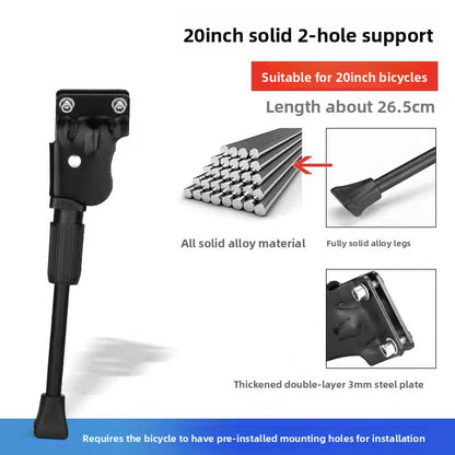 2-Hole MTB Kickstand 24 inch Replacement, 26 inch Bike Side Stand 2-Hole