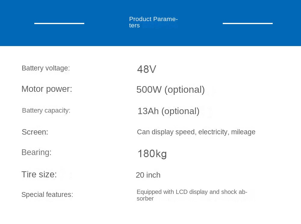 Off-road 20-inch Large Tire Mountain Climbing Electric Dual-use New Factory Production Electric Mountain Bike