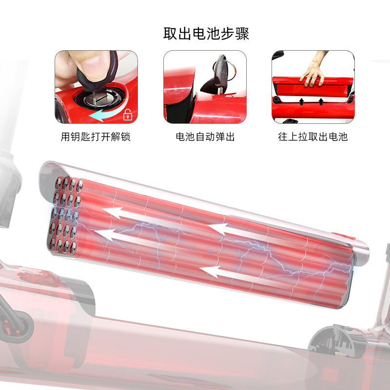 14" Aluminum Folding E-Bike: 36V 250W Rear Hub Motor, 3-Speed, Lightweight Lithium Battery Electric Bicycle