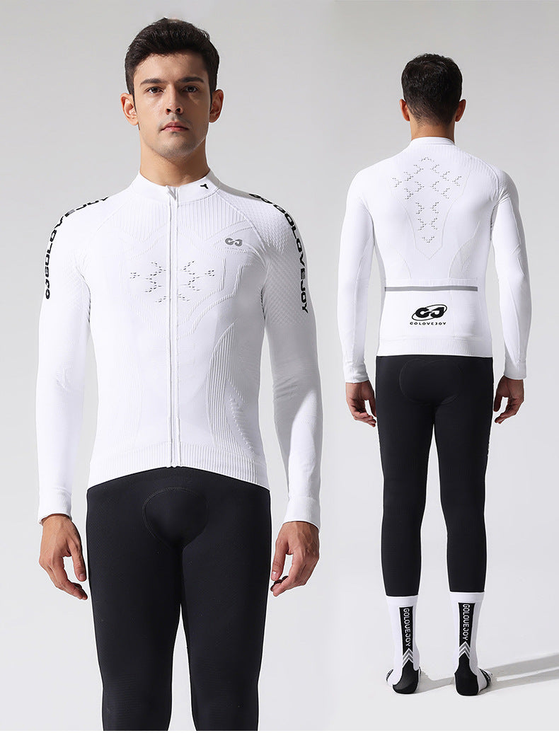 Camiseta deportiva de manga larga para hombre, para correr al aire libre, de secado rápido, para ciclismo de carretera, que absorbe la humedad, para otoño e invierno 