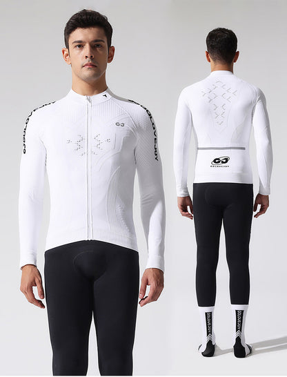 Camiseta deportiva de manga larga para hombre, para correr al aire libre, de secado rápido, para ciclismo de carretera, que absorbe la humedad, para otoño e invierno 