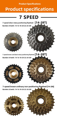 Mountain bike freewheel 7/8/9/10-speed fixed-position bicycle gear