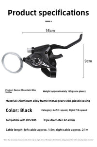 EF51 Integrated Brake & Shift Levers 3*7 / 3*8 Speed for MTB