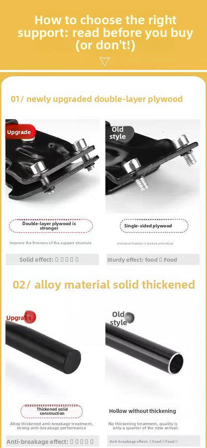 2-Hole MTB Kickstand 24 inch Replacement, 26 inch Bike Side Stand 2-Hole