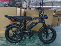 20-Inch Fat-Tire Moped-Style Electric Bike