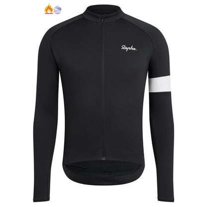 Maillot de ciclismo polar térmico de invierno de manga larga, camiseta unisex de ciclismo de carretera y MTB 
