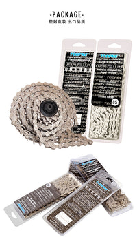 116-Link Multi-Speed Bike Chain 8/9/10/11/12-Speed for MTB & Road Bikes