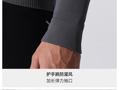 Camiseta deportiva de manga larga para hombre, para correr al aire libre, de secado rápido, para ciclismo de carretera, que absorbe la humedad, para otoño e invierno 