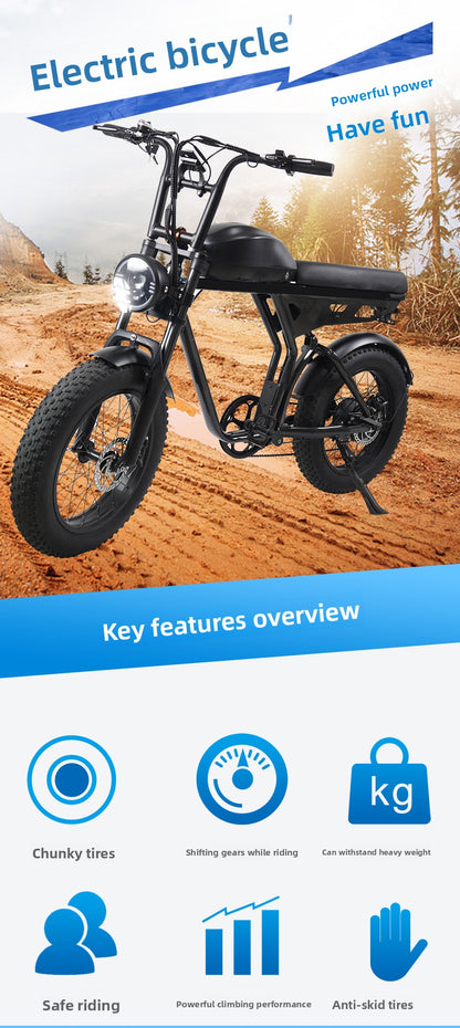 20inch Aluminum Alloy 750w High-power Motor With Shock Absorption Lithium Battery Power-assisted Dual-use Mountain Bike