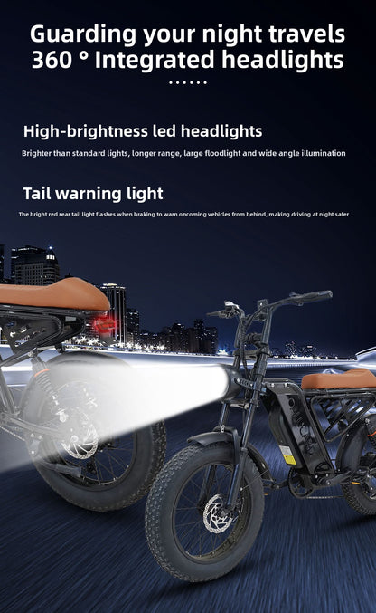 Factory Direct Fat Tire Electric Bike Off-Road Electric Assisted Bicycle European Large Capacity