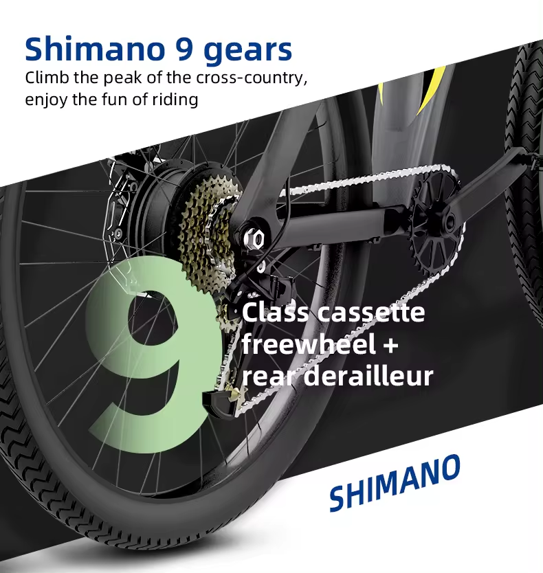 Adult High-Speed Electric Mountain Bike (500W/750W) – 50MPH Off-Road & Commuter E-Bike with Full Suspension & Lithium Battery