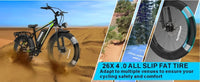 F26 Full-Suspension Fat-Tire Electric Bike – 48V 15.6Ah