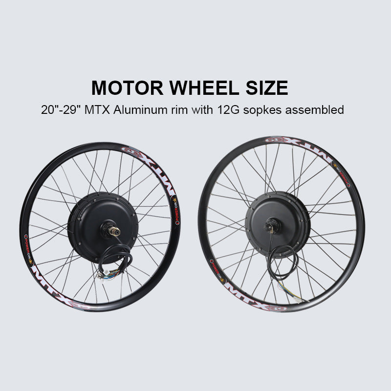 Kit de conversión de bicicleta eléctrica de 48 V/52 V y 2000 W: Juego de motor eléctrico MTB de alta potencia