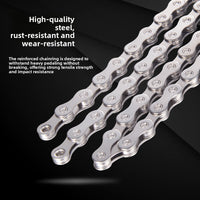 Mountain bike chain, 8, 9, 10, 11, 12-speed, for road bikes, non-hollow, variable-speed chain, cycling gear, 116L