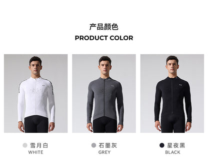 Camiseta deportiva de manga larga para hombre, para correr al aire libre, de secado rápido, para ciclismo de carretera, que absorbe la humedad, para otoño e invierno 