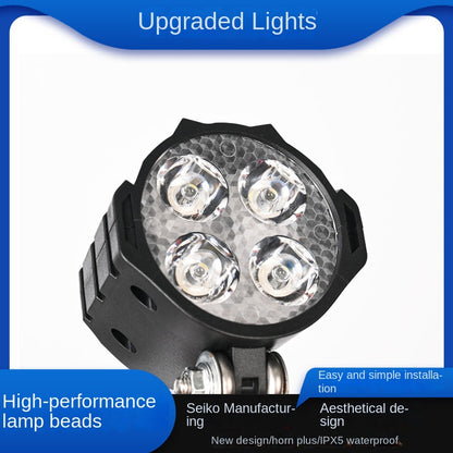 Super Bright Ebike LED Headlight Universal, Scooter LED Headlight Waterproof