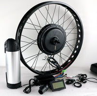 Kit de conversión de eBike para nieve de 48 V 1500 W - Kit de motor de buje trasero de neumático ancho para arena y nieve