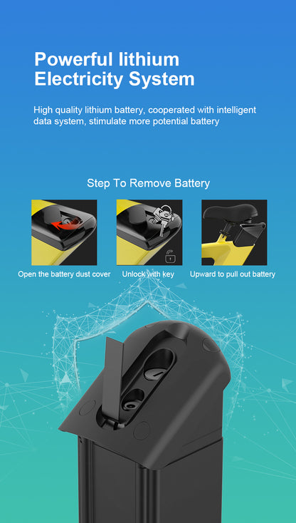 Quick-Fold Design, ideal Electric City Bike for daily commuting and solving the "last mile" travel challenge.