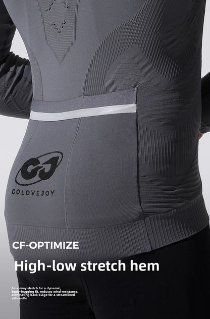 Camiseta deportiva de manga larga para hombre, para correr al aire libre, de secado rápido, para ciclismo de carretera, que absorbe la humedad, para otoño e invierno 