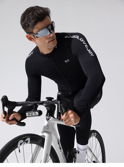 Camiseta deportiva de manga larga para hombre, para correr al aire libre, de secado rápido, para ciclismo de carretera, que absorbe la humedad, para otoño e invierno 