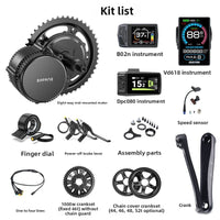 Kit de motor de accionamiento central BAFANG: Conversión de E-Bike de montaña y set de accesorios