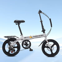 Bicicleta plegable ultraligera de 20 pulgadas: bicicleta de velocidad portátil para todas las edades 