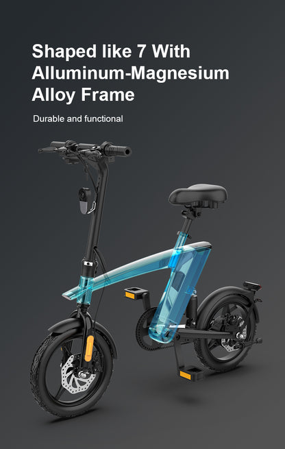 Quick-Fold Design, ideal Electric City Bike for daily commuting and solving the "last mile" travel challenge.