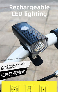 USB Rechargeable Front & Rear Bike Light Set for MTB & Road Bikes