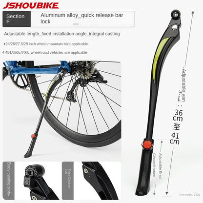 Bicycle Kickstand Center Mount Bike Stand Universal Mountain Bike Road Bike Foot Support Outdoor Cycling Gear Parking Bracket