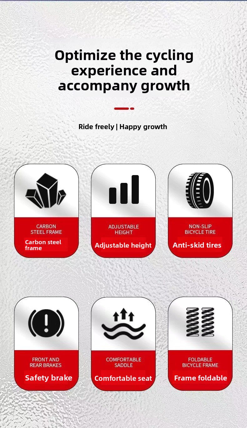 20" Ultra-Light Folding Bike: Portable Speed Bicycle for All Ages