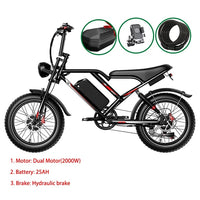 S8 Dual-Hub-Motor Electric Bike – Long-Range 20-Inch E-Bike
