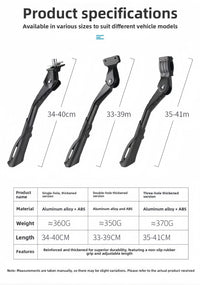 Mountain bike kickstand, Ebike Kickstand, aluminum alloy side support, three-hole adjustable design