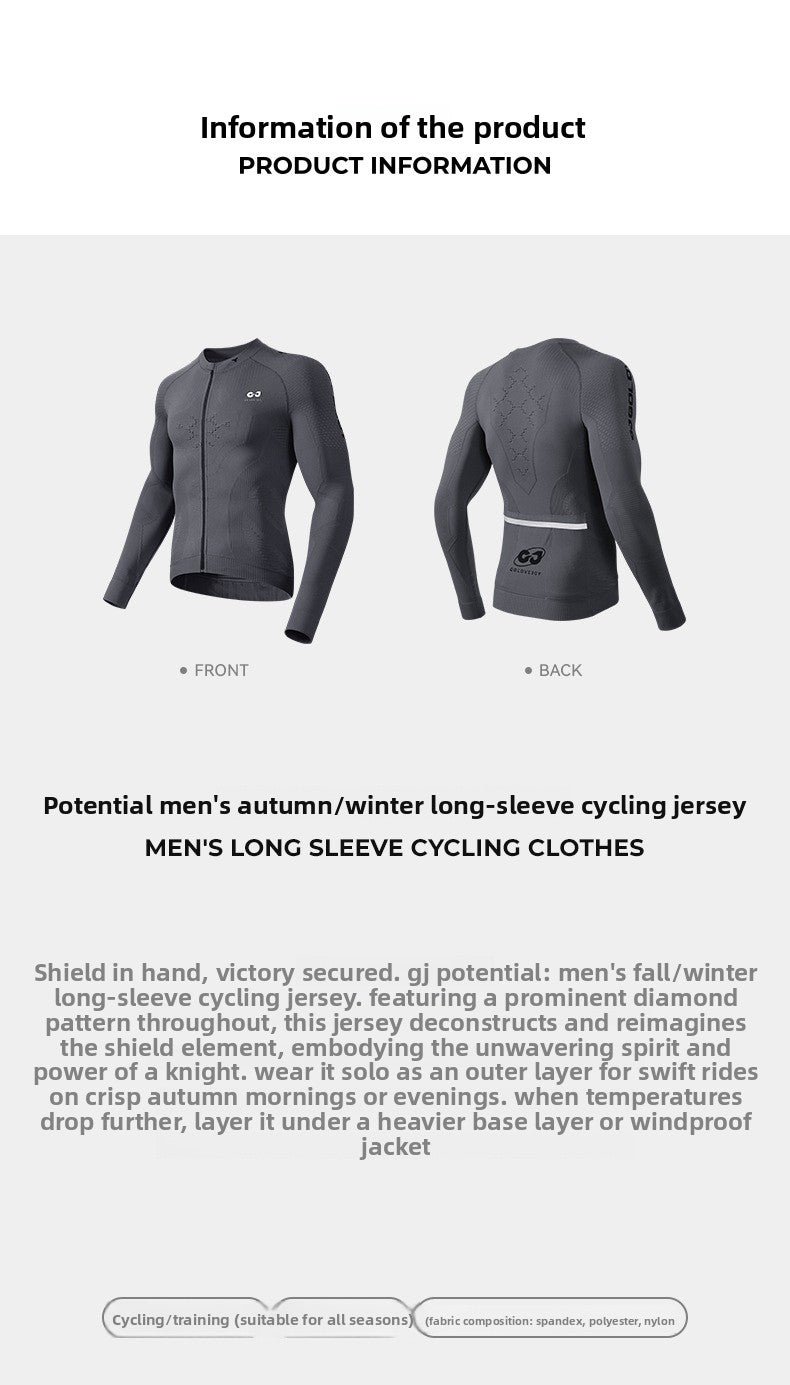 Camiseta deportiva de manga larga para hombre, para correr al aire libre, de secado rápido, para ciclismo de carretera, que absorbe la humedad, para otoño e invierno 