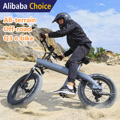 Q3 Fat Tire E-Bike – 48V 750W High Power Full Suspension Electric Bicycle for Adults